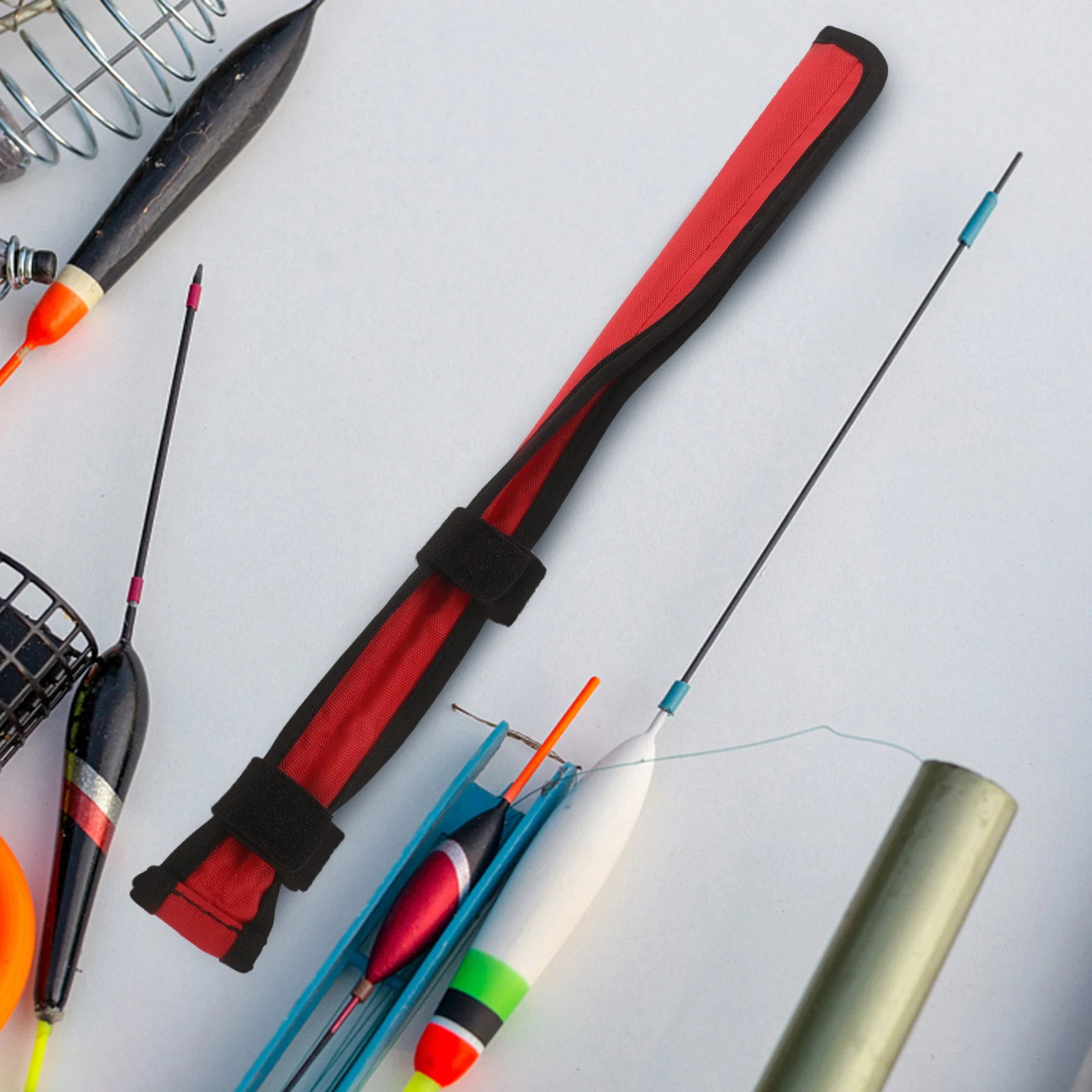 قصبة صيد خشبية تلميح كم قابل للتعديل المضادة للكسر قضيب تلميح حامي قابل للتعديل الصيد رود التعادل حامل غطاء الأكمام