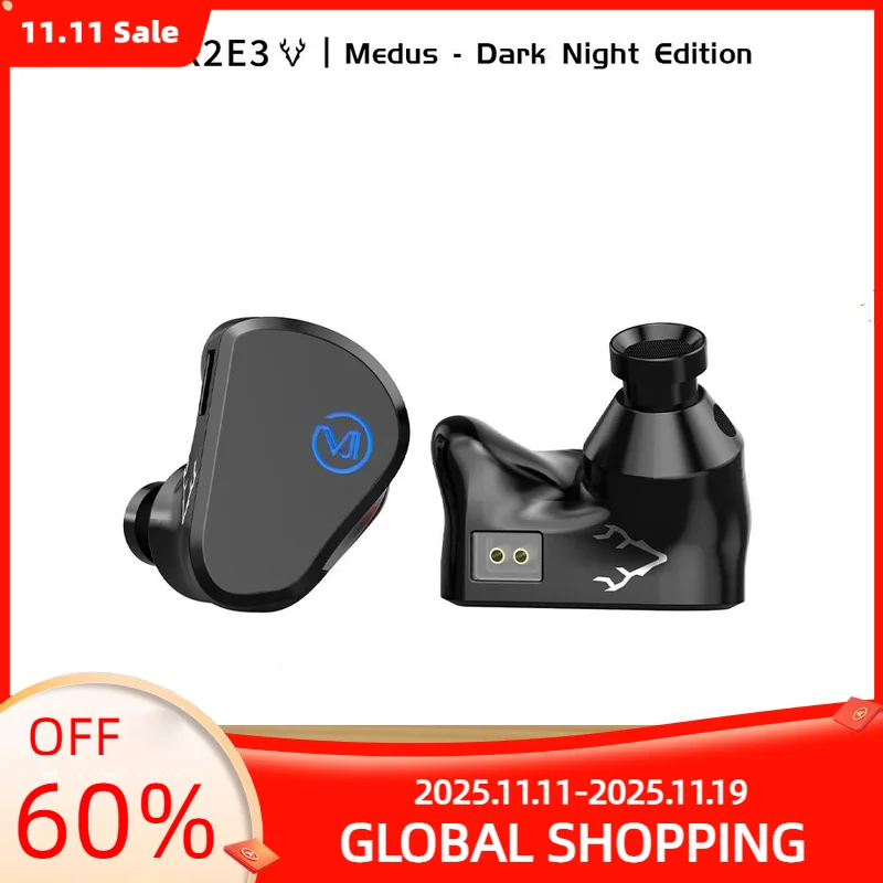 

CVJ X R2E3 Medusa Dynamic Driver In-Ear Earphone Dual Layer Acoustic Design Venting System Perfect for Audiophiles Unleash