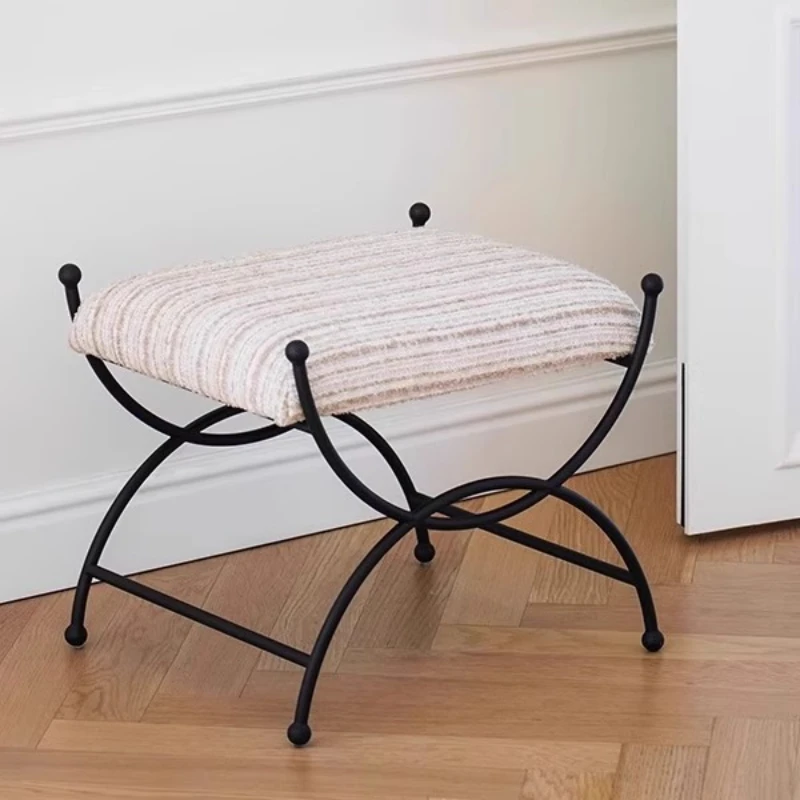 

1pc Minimalist Short Stool, Super Soft & Space Saving Short Sofa, Household Shoe Bench with Soft Seating, for Living Room Entry