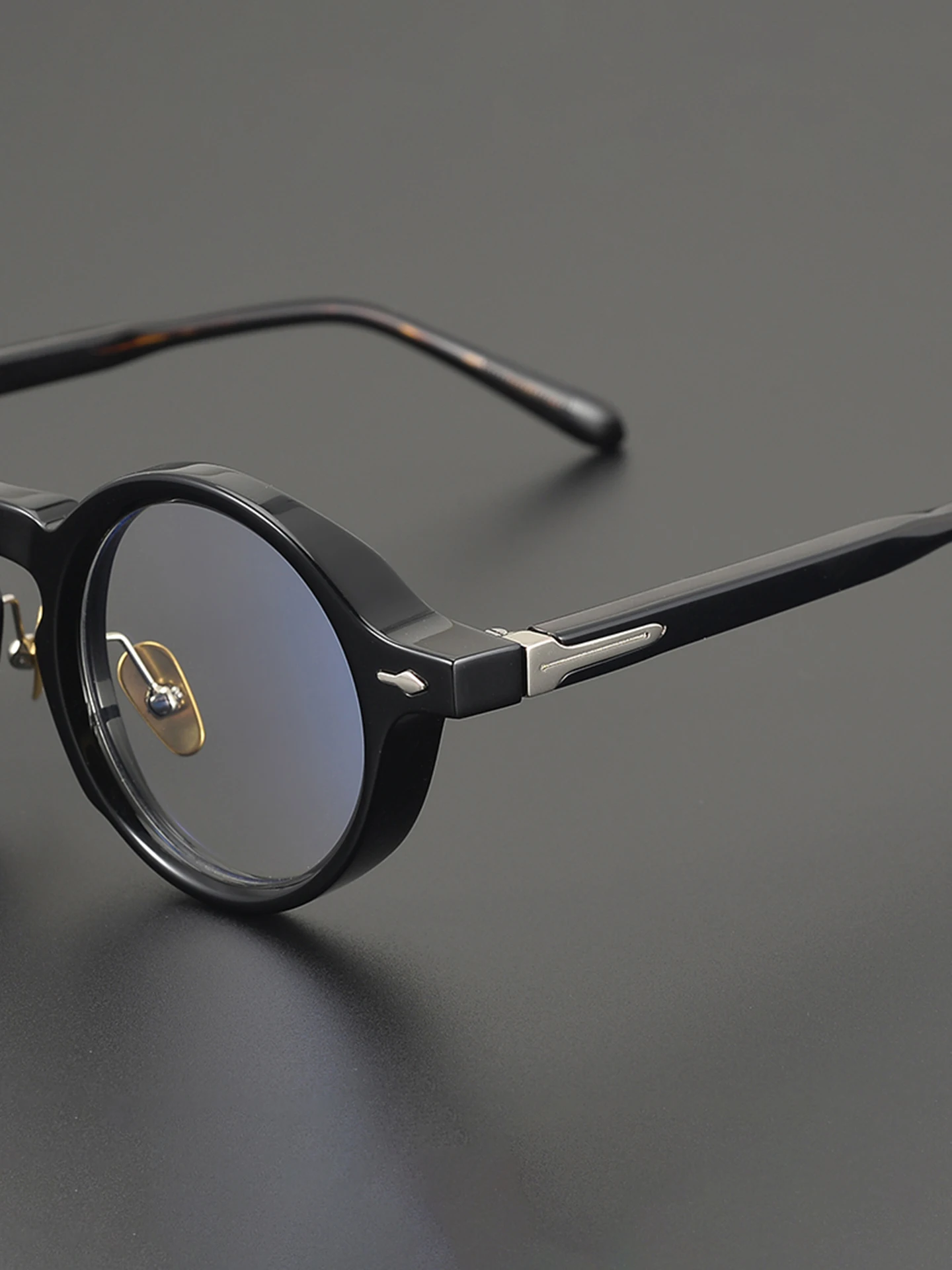 Designer Luxury Brand Glasses Frame Round Men Myopia Reading Eyewear Women Acetate Retro Optical Prescription Custom Eyeglasses