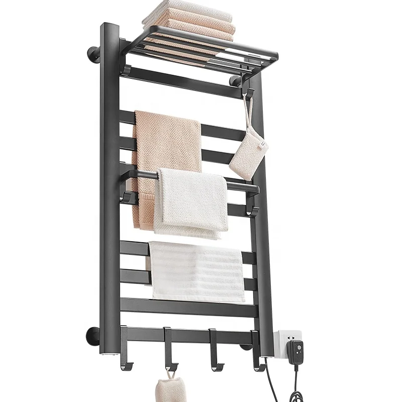 Bathroom towel warmer rail, electric wall hang ladder towel heater radiator towel warmer electric rack