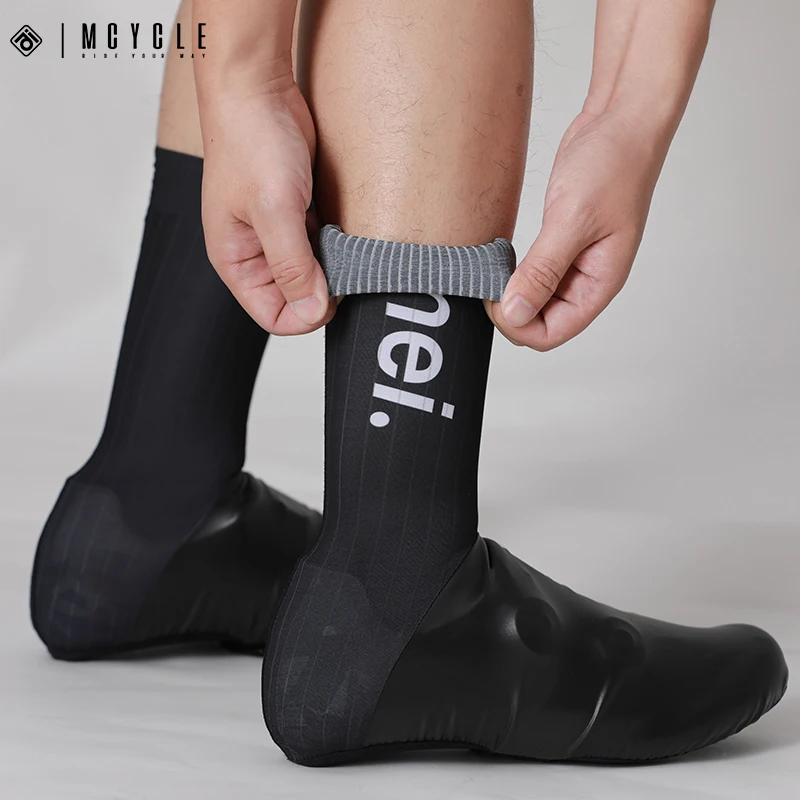 

Mcycle Breathable Cycling Shoes Cover Waterproof Bike Overshoes Aero Shoe Covers for Bicycle PU Neoprene Cycling Overshoes