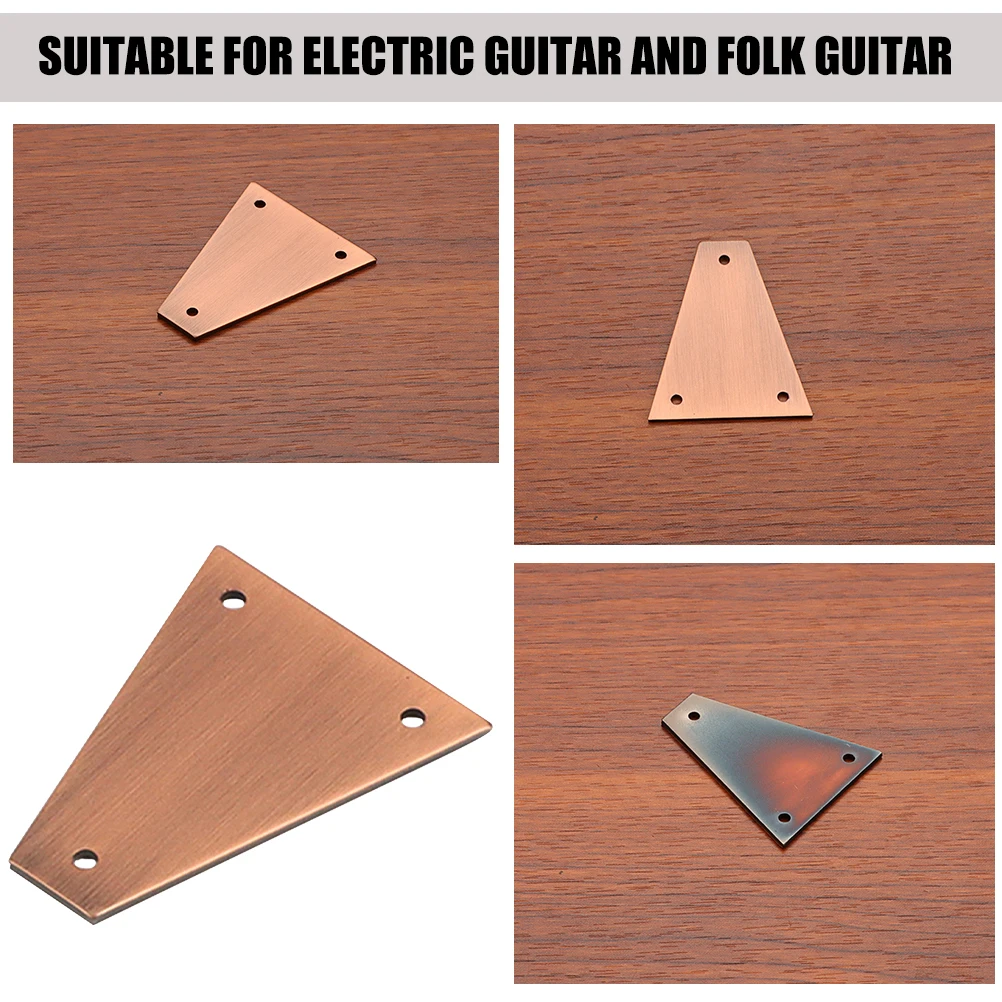 

Triangular Core Cover Electrical Guitar Truss Rod Covers Accessories Iron Metal Ebony Parts