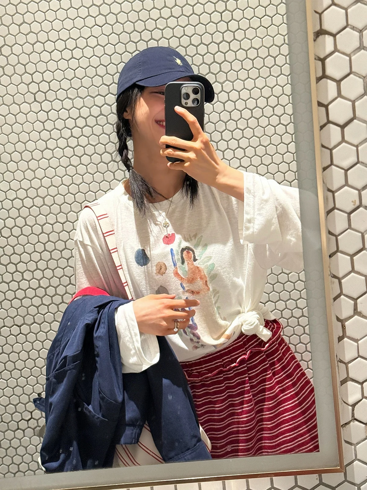 Sakura Lazy Comfortable Long Sleeve T-Shirt Women Loose Casual Top Print Sunscreen Cotton Blend round Neck Regular Length