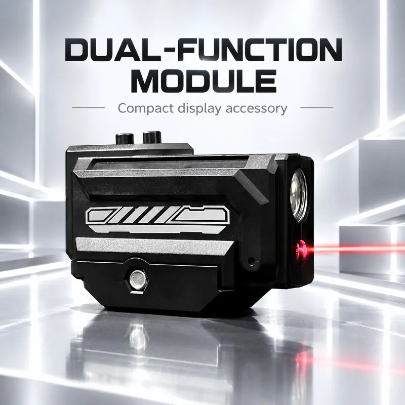 Under‑Mount Decor Torch for Hobby Model Collection, Red Beam Lighting Accessory, Tool‑Free Quick Installation Design