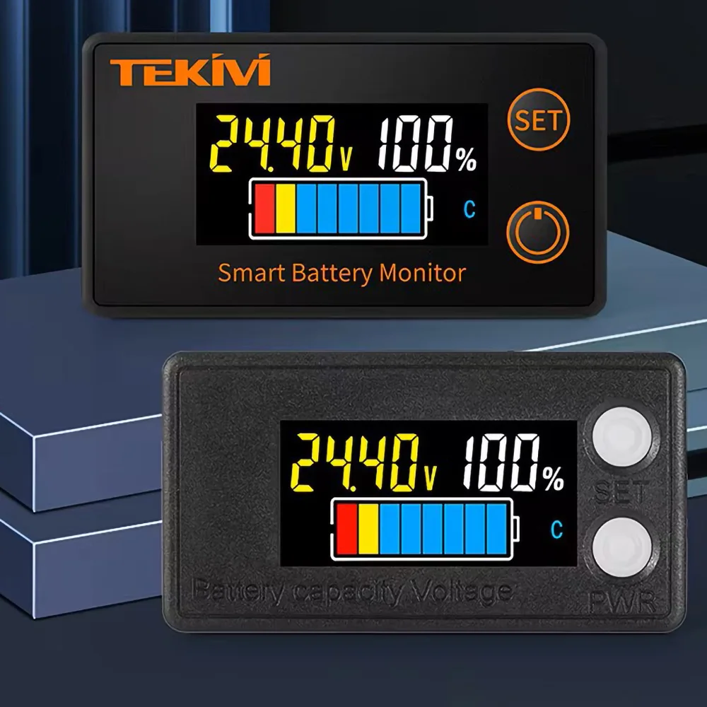 Wasserdichter LCD-Batteriekapazitätsanzeiger 8-100V Digitaler Voltmeter Batterietester für Lithium LiFePO4 Blei-Säure Motorrad Auto – Detail 22