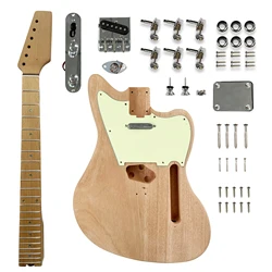 JA DIY Electric Guitar Kit,Mahogany Body and Neck,Maplp Fretboard,Guitar Kits Build Your Own,Electric Guitars for Adults.