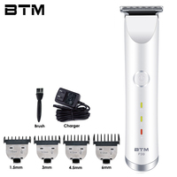 BTM Mini Professional Lettering Hair Trimmer Rechargeable Hair Clipper for Men Electric Razor Barber Hair Cutting Machine