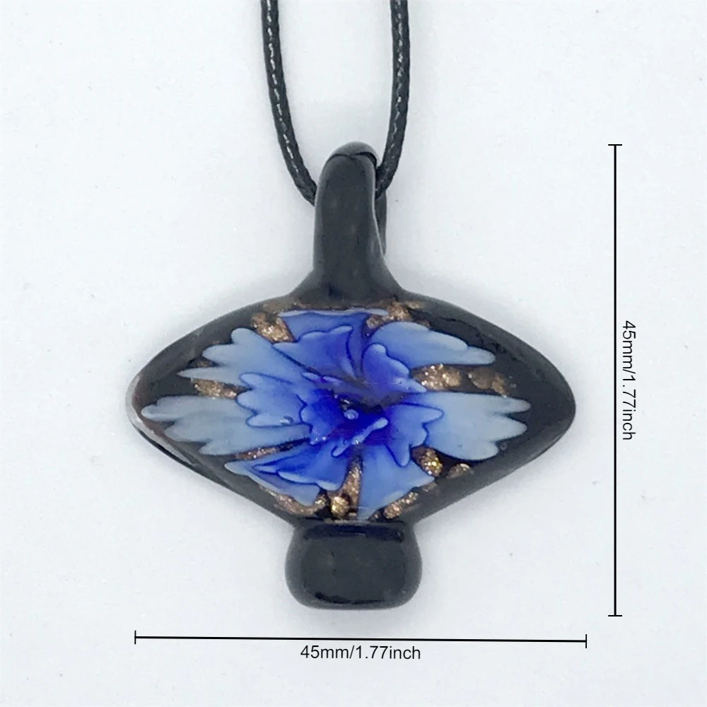 New Handmade Murano Lampwork Glass Blossom Flower Pendant Fit Necklace Hot Sale Jewelry Gifts
