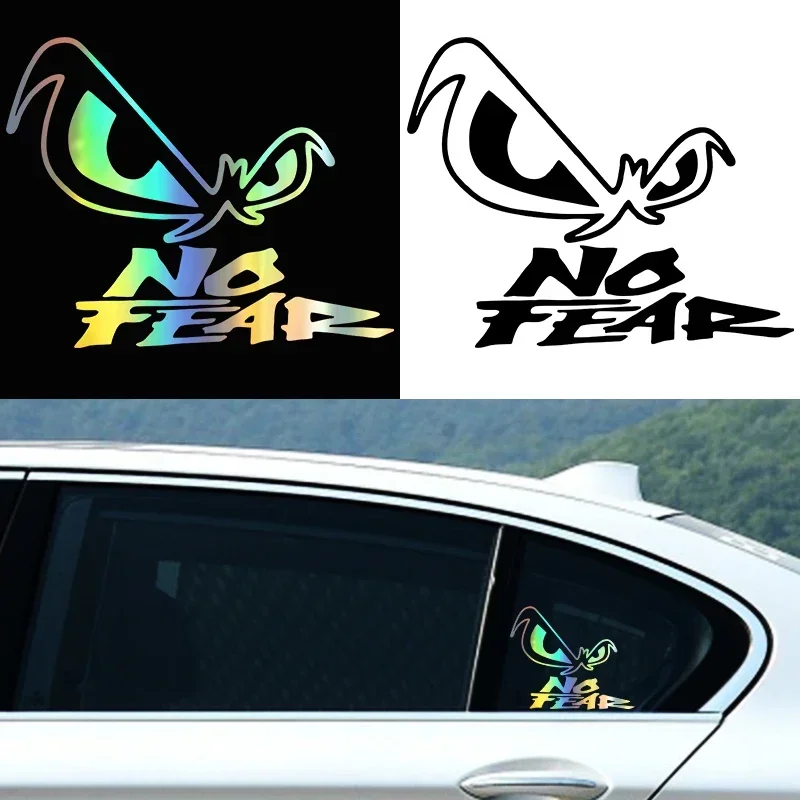 

20X16CM Die-Cut Vinyl Decal Eye No Fear Car Sticker Waterproof Auto Decors on Car Body Bumper Rear Window