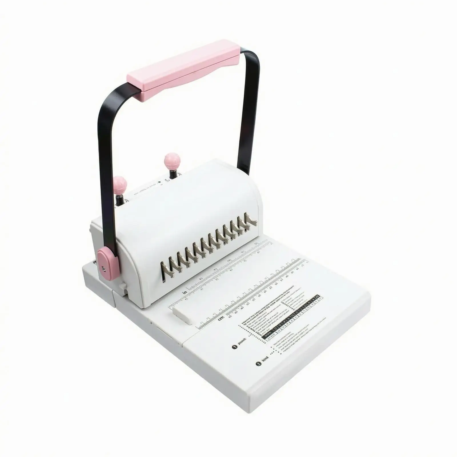 Manual Metal Hole Punch Binder Machine for Reports and Study Materials with Ruler Guide and 20 Sheet Punching Capacity