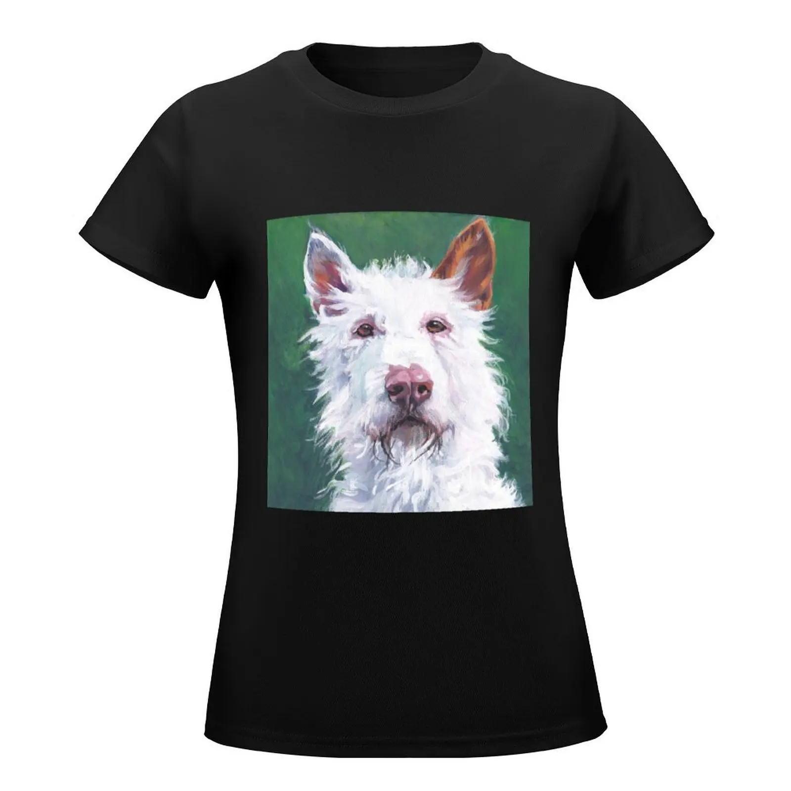 Ibizan Hound Fine Art Painting T-Shirt aesthetic clothes plus sizes Womens clothing