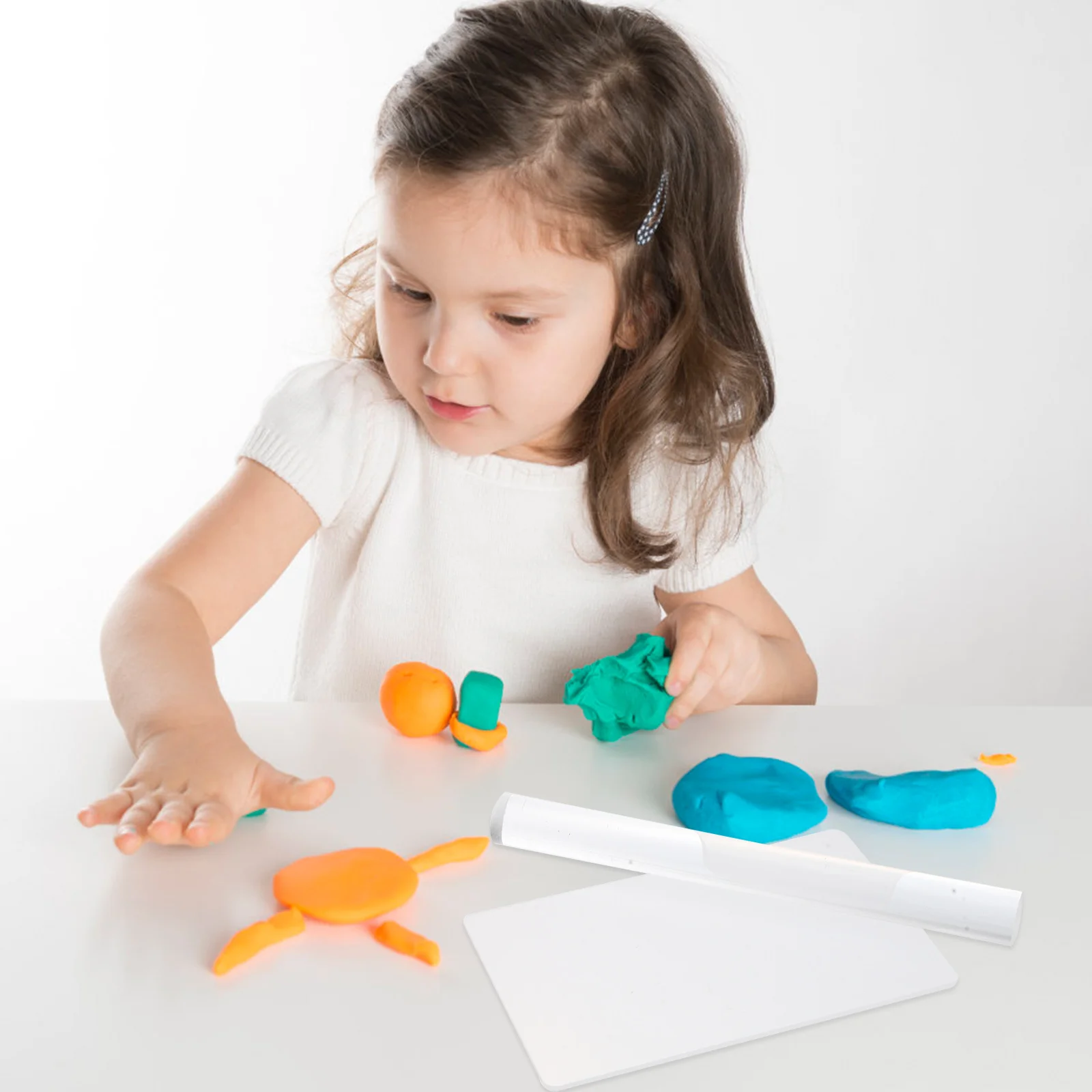 

Набор инструментов из 2 предметов: акриловая доска 10x15 см и ролик для полимерной глины 20x2 см, устойчивый к царапинам, для рукоделия и творчества