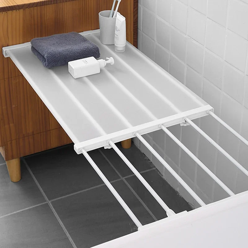 Extendable Closet Shelf Adjustable Storage Rack Expandable Closet Shelf Tension Rod Sturdy Closet Cupboard Storage Organizer