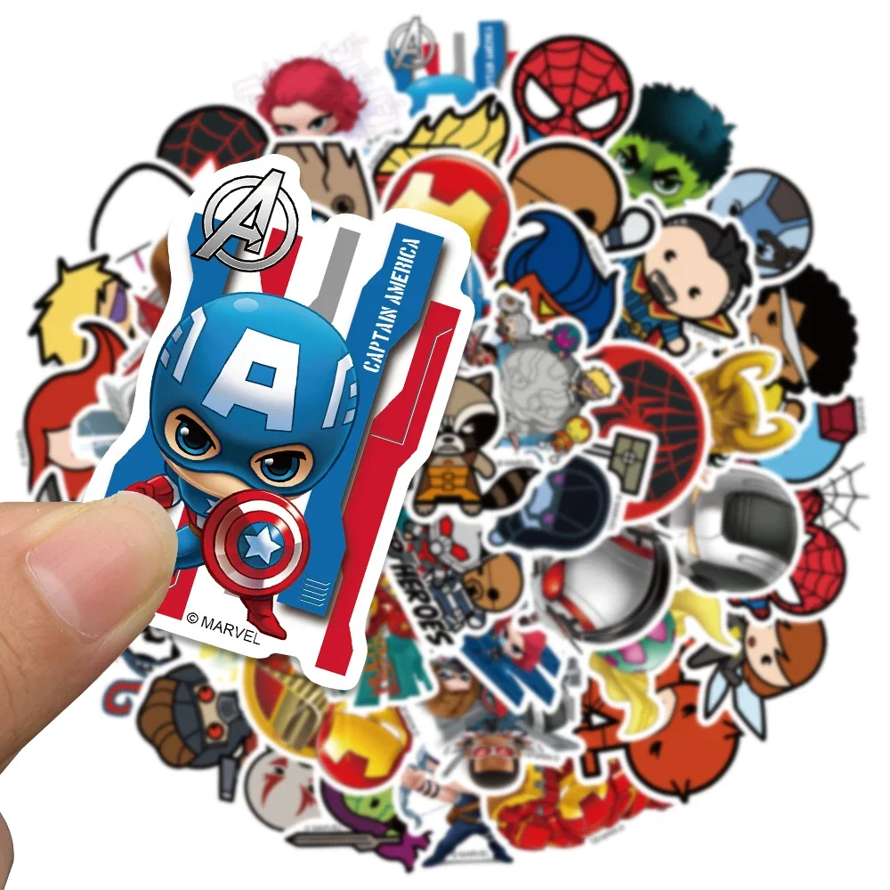 Disney The Avengers Marvel Stickers for Laptop Phone Snowboard Luggage Fridge DIY Decal Kid Toy Graffiti Sticker Gift