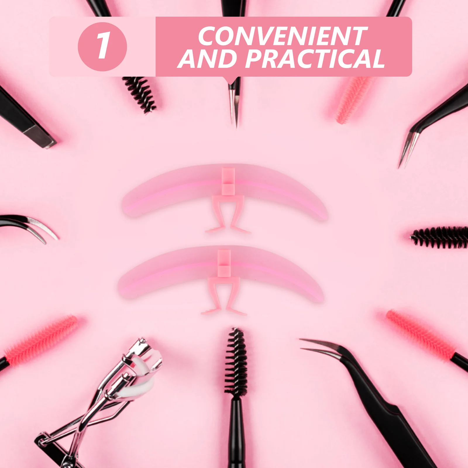 1 set 1 Set Separatore per ciglia Pratico strumento per innesto ciglia finte per le donne Separatori di sicurezza in silicone Estensione ausiliaria