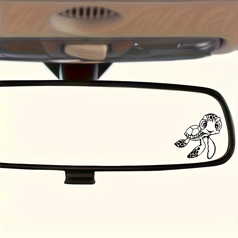 

Cute Turtle Rear View Mirror Sticker, Matte Self-Adhesive Vinyl Decal for Car, Laptop & Water Bottle