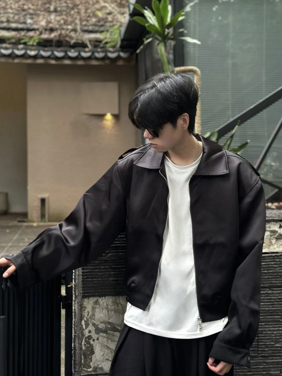 

Cleanfit ort Motorcycle Jaet, мужская весенне-осенняя спортивная одежда, верхняя одежда с подкладкой на плечо, байкерская одежда с лацканами Pure Bla