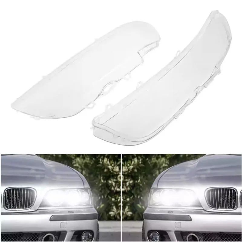 For BMW 5 Series E39 1999-2003 Car Headlight Lampshade Cover Shell Glass Lens Automobiles Head Light Lamp Lens Body Kits Tuning