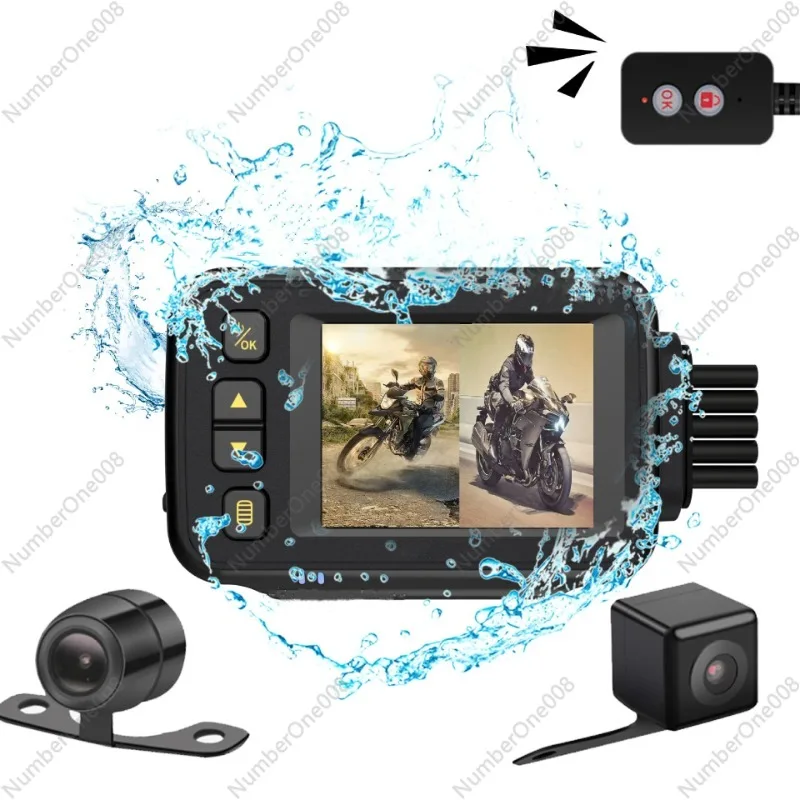 Motorcycle Camera Dual Lens DVR Motorbike Video Recorder waterproof Night Vision Dash Cam