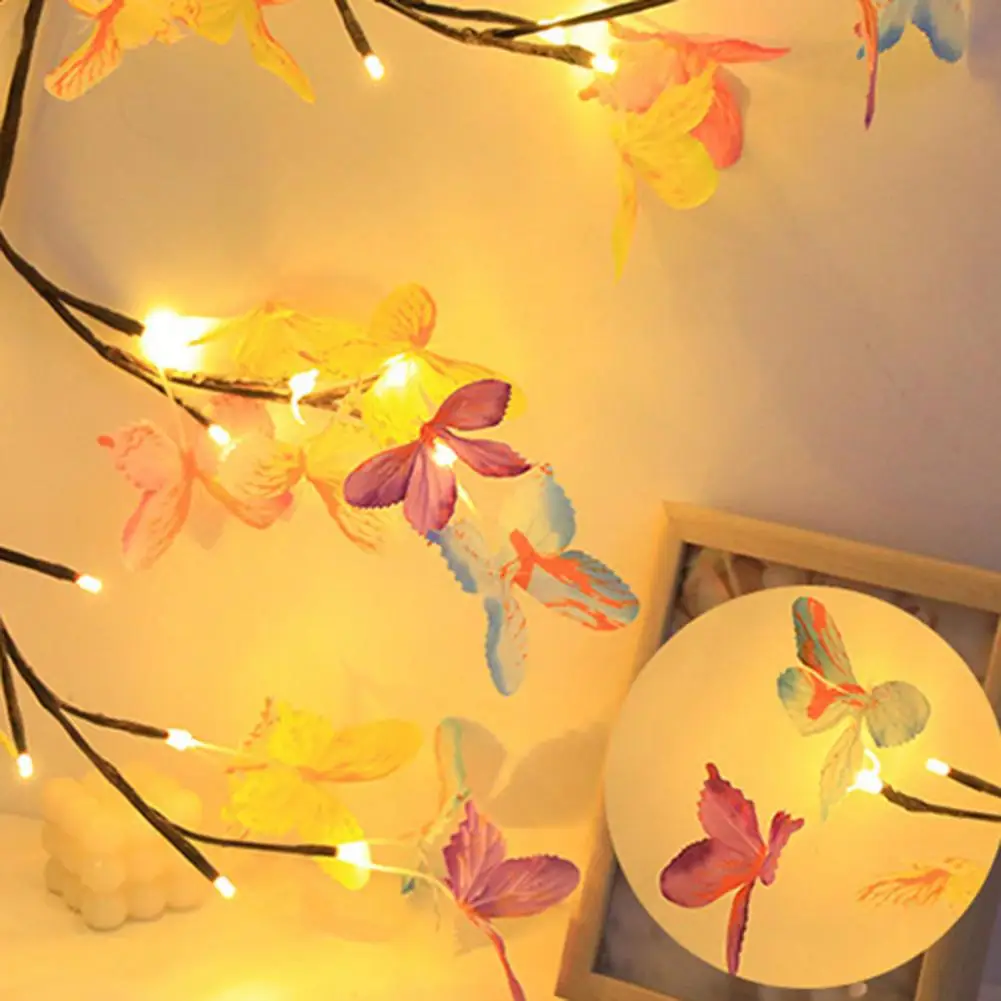 

Butterfly Rattan String Lights Butterfly Decorative Light Led Fairy Light Usb Plug-in Hanging Lamp Versatile Portable Bendable