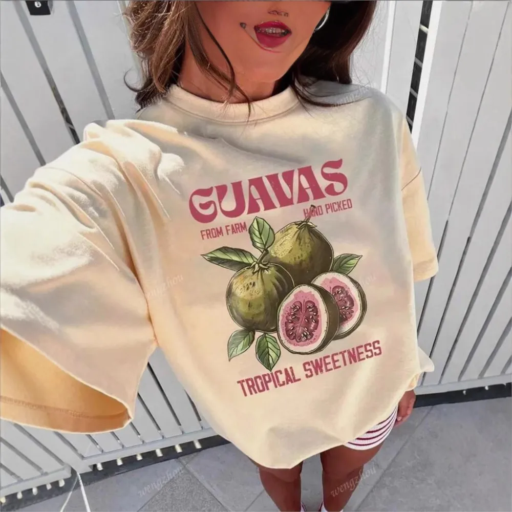 

2026 Casual Blusas Short Sleeve Tops T Shirt Tees Women's T-shirts Camisetas All-match Simple Style Street Daily Printed Fashion