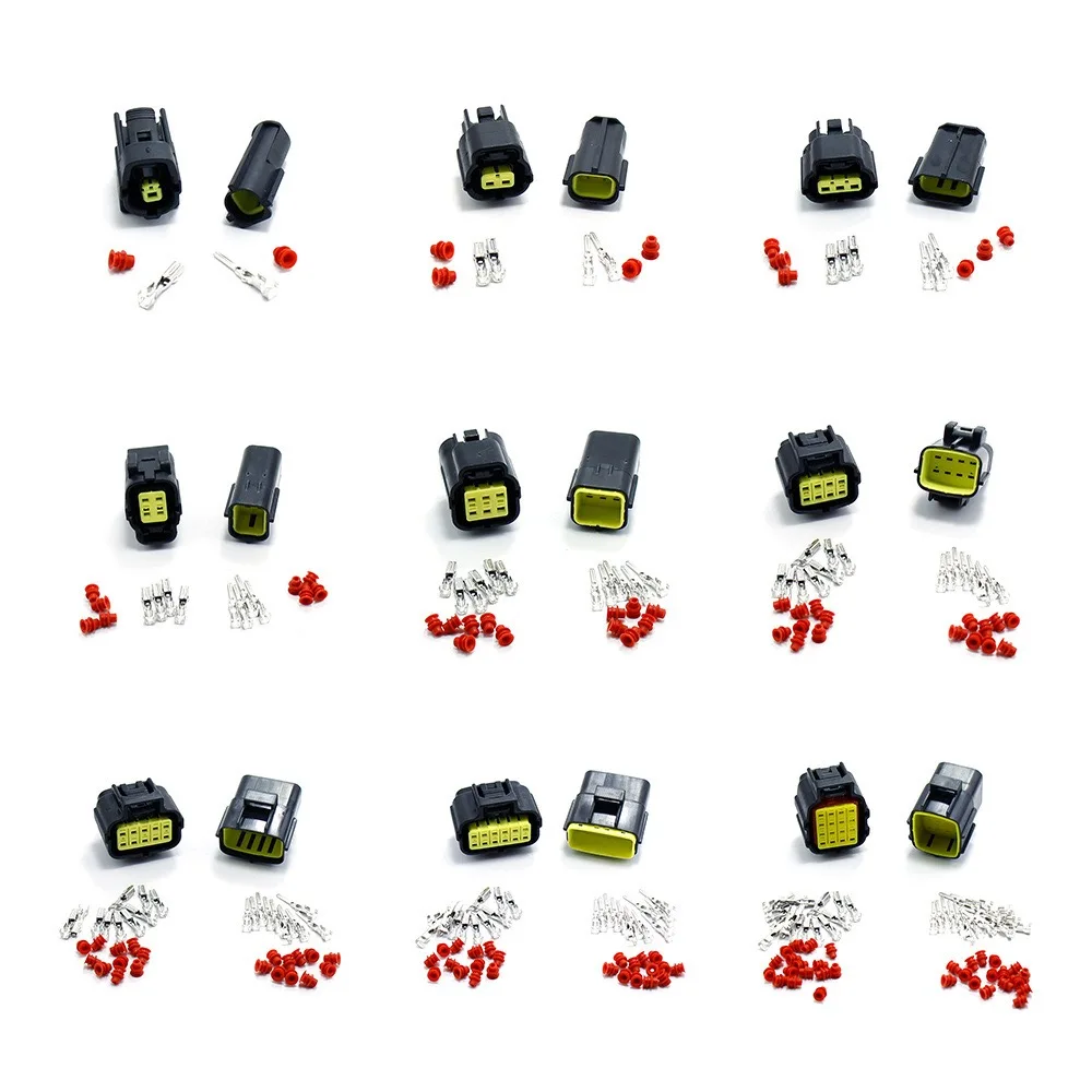284/568pcs boxed car waterproof 1.8mm connector kit male and female pair terminal wire harness plug connector1-16 holes
