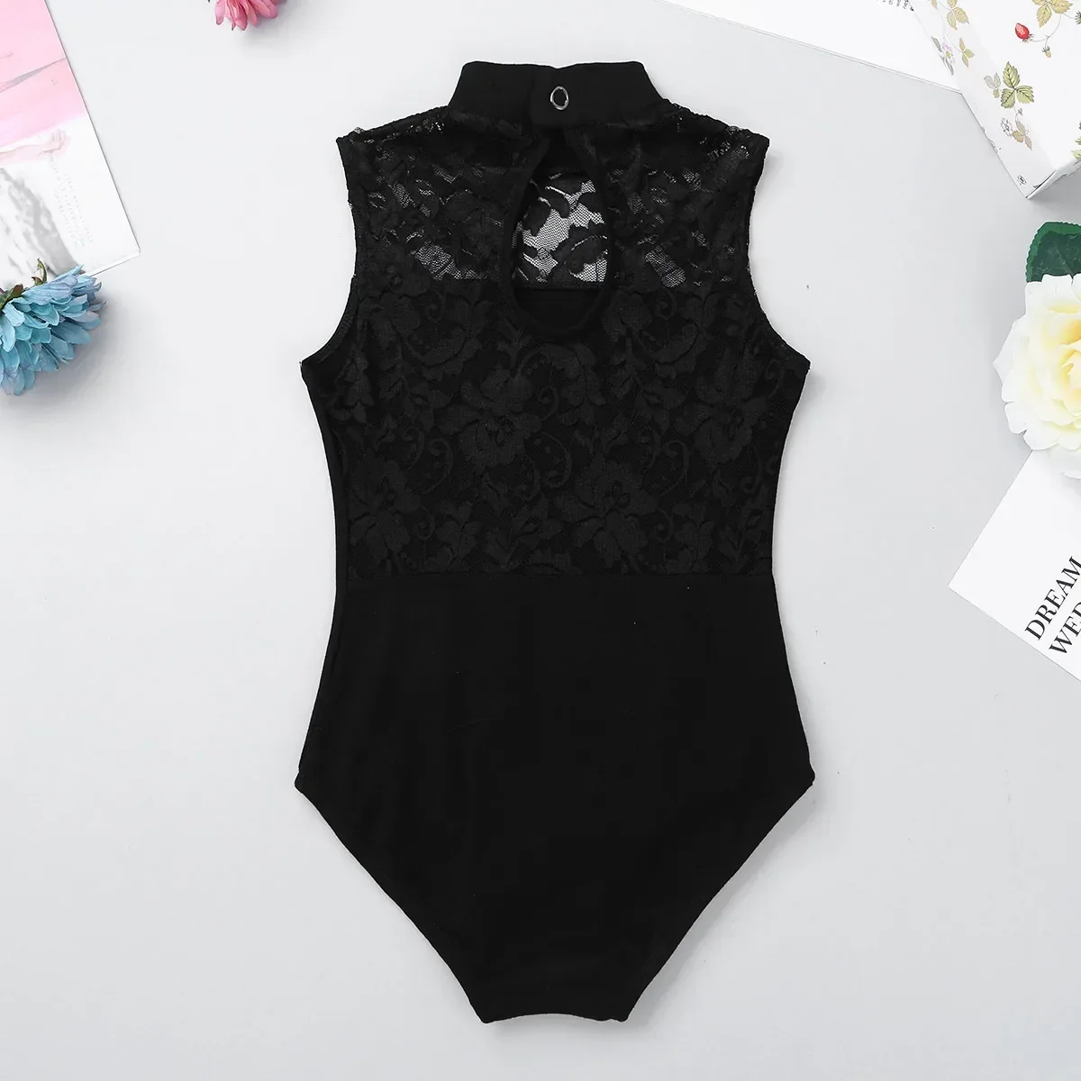 Kanten Balletmaillots Voor Meisjes Kinderen Danskleding Mouwloos Gymnastiek Turnpakje Jumpsuit Danswedstrijd Kostuum Ballerina Kleding