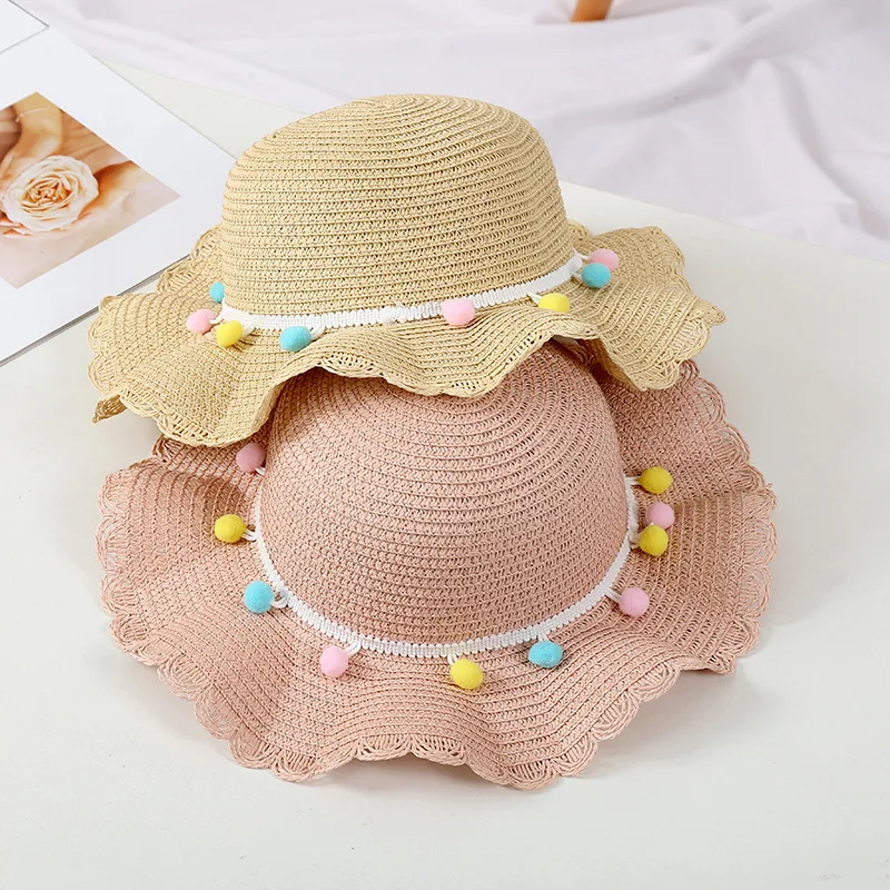 Summer Fashion Children Sunscreen Sun Hat Straw Hat Bag For Girls Cool Hat Girl Cute Breathable Baby accessories