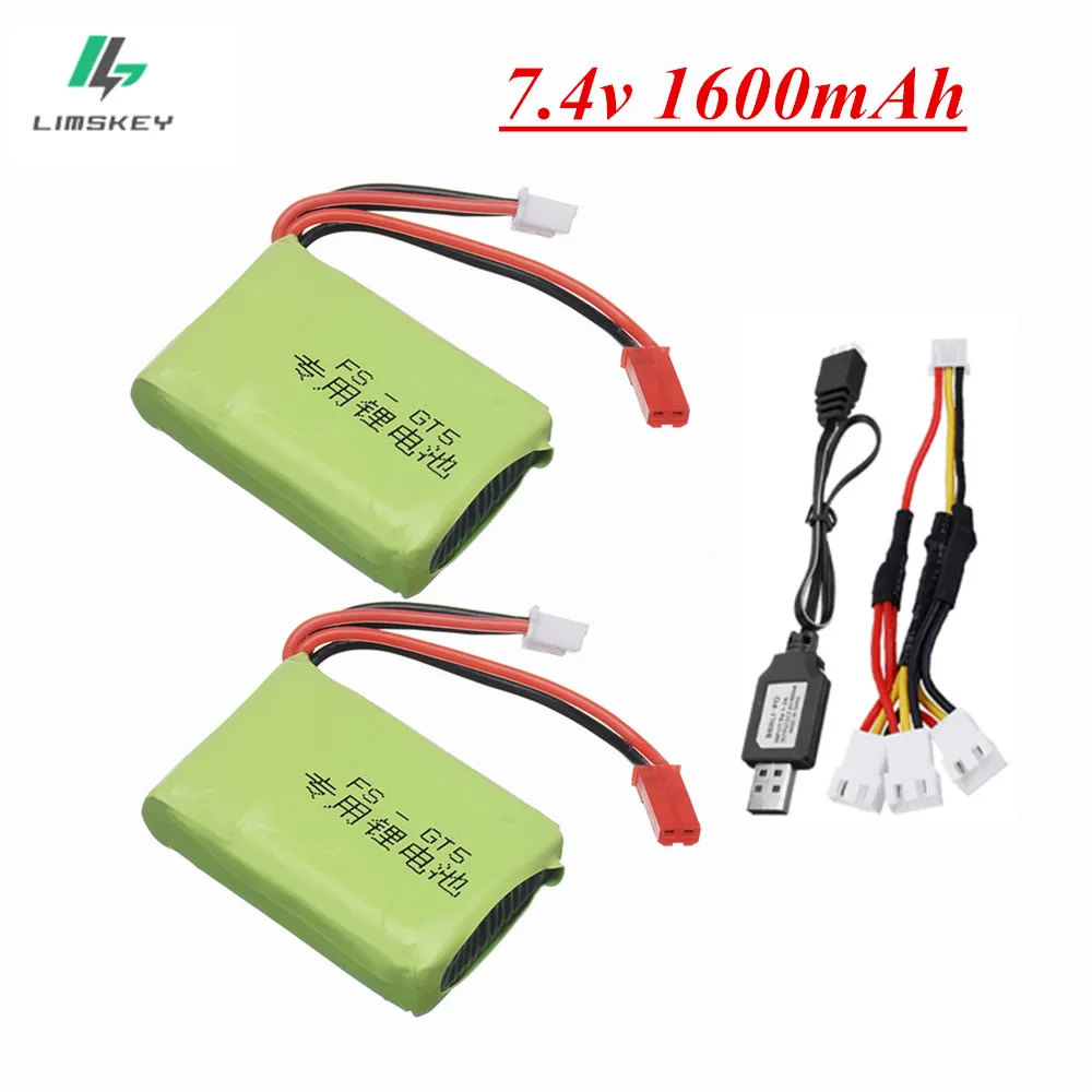 7.4v 1600MaH Battery For Flysky FS-GT5 MC6C/MCE7 2.4G 6CH Transmitter Spare Parts 7.4v Lipo Battery FOR GT-5 RC Transmitter