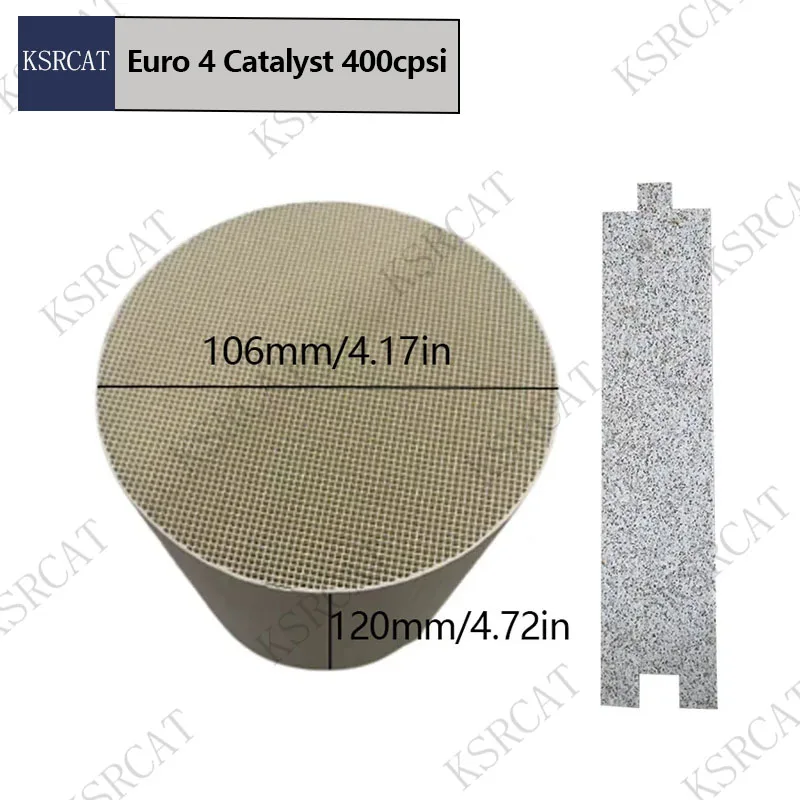 

Automobile Exhaust System Catalyst Ceramic EURO 4 400cpsi 106*120mm Three Way Universal Catalytic Converter Suitable For Engine