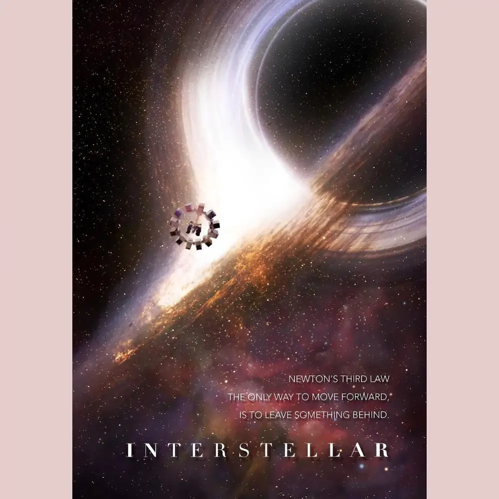 Classic Sci-fi Movie Interstellar Poster Waterproof Peel And Stick Frameless HD Painting Matte PP Bedroom Living Room Wall Decor