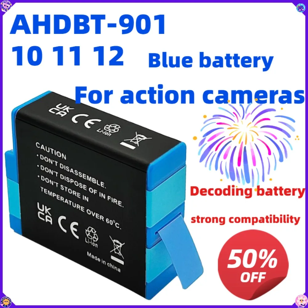 Battery For GoPro Hero 12 11 10 9 Motion Camera 2000mAh Rechargeable Battery for Hero 12/11/10/9 Action Camera