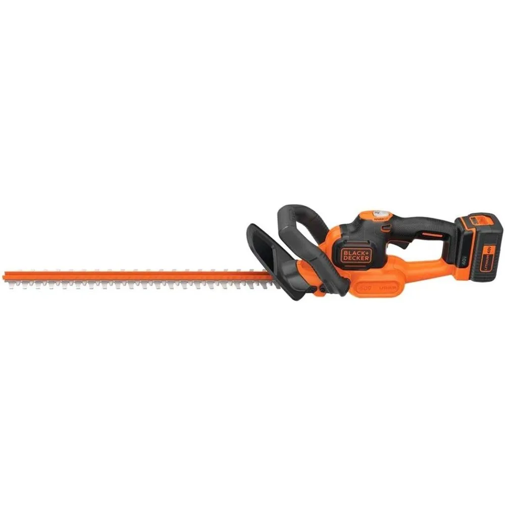 BLACK+DECKER 40V MAX 무선 울타리 트리머, 배터리 및 충전기가 포함된 24인치 브러시 트리머(LHT341FF)