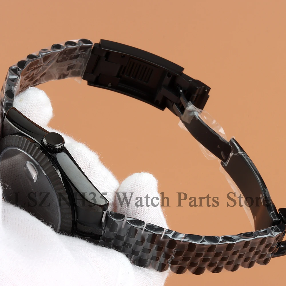 Gold/Black Waterproof 36mm/39mm NH35 Watch Case Watch Accessory Fit NH35 NH36 Movement Jubilee/Oyster Watchband Datejust Case