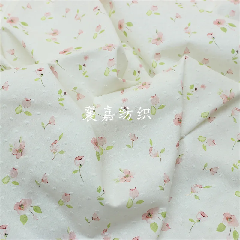 10X1.35M Spring and Summer Active Digital Small Flower, Cotton Cut Flower Fabric, Children's Clothing, Women's Clothing Fabric