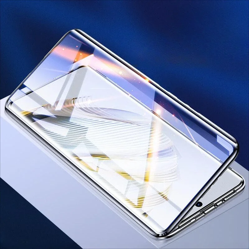 360° Double Sided Glass Magnetic Phone Case For Xiaomi Poco F5 Pro Metal Lens Protector For Xiami Poco F5Pro Cover Cases