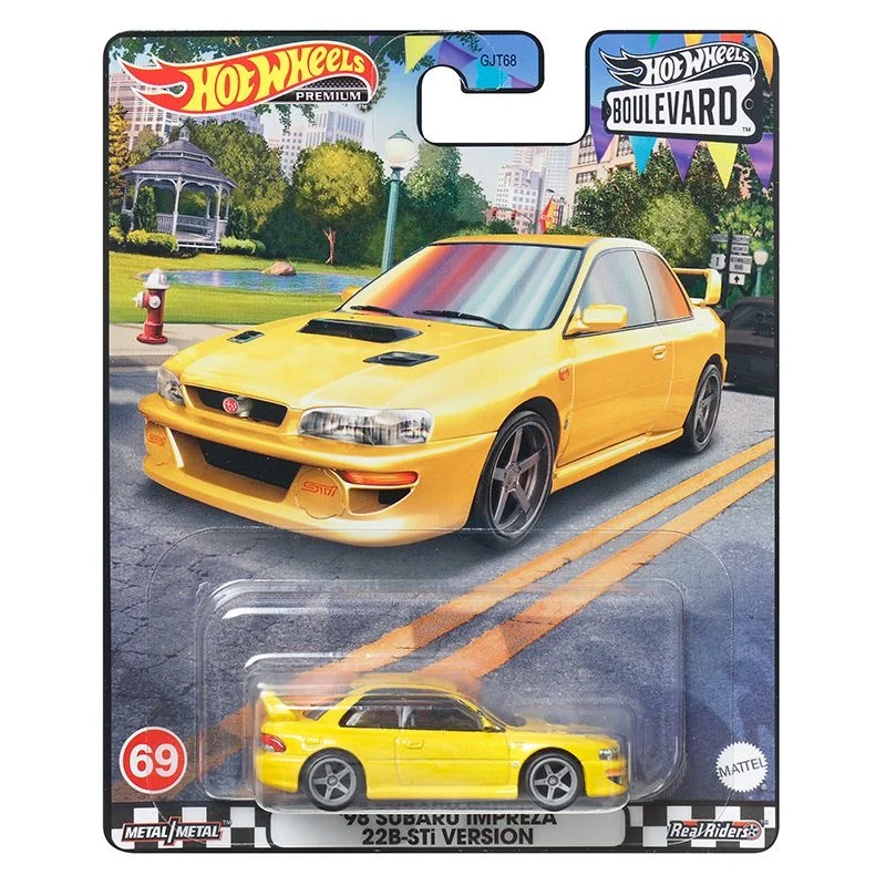 Original Hot Wheels Premium Car Boulevard Diecast 1/64 Vehicles Dodge Van 22B-STi Version Nissan Kid Boys Toys for Children Gift