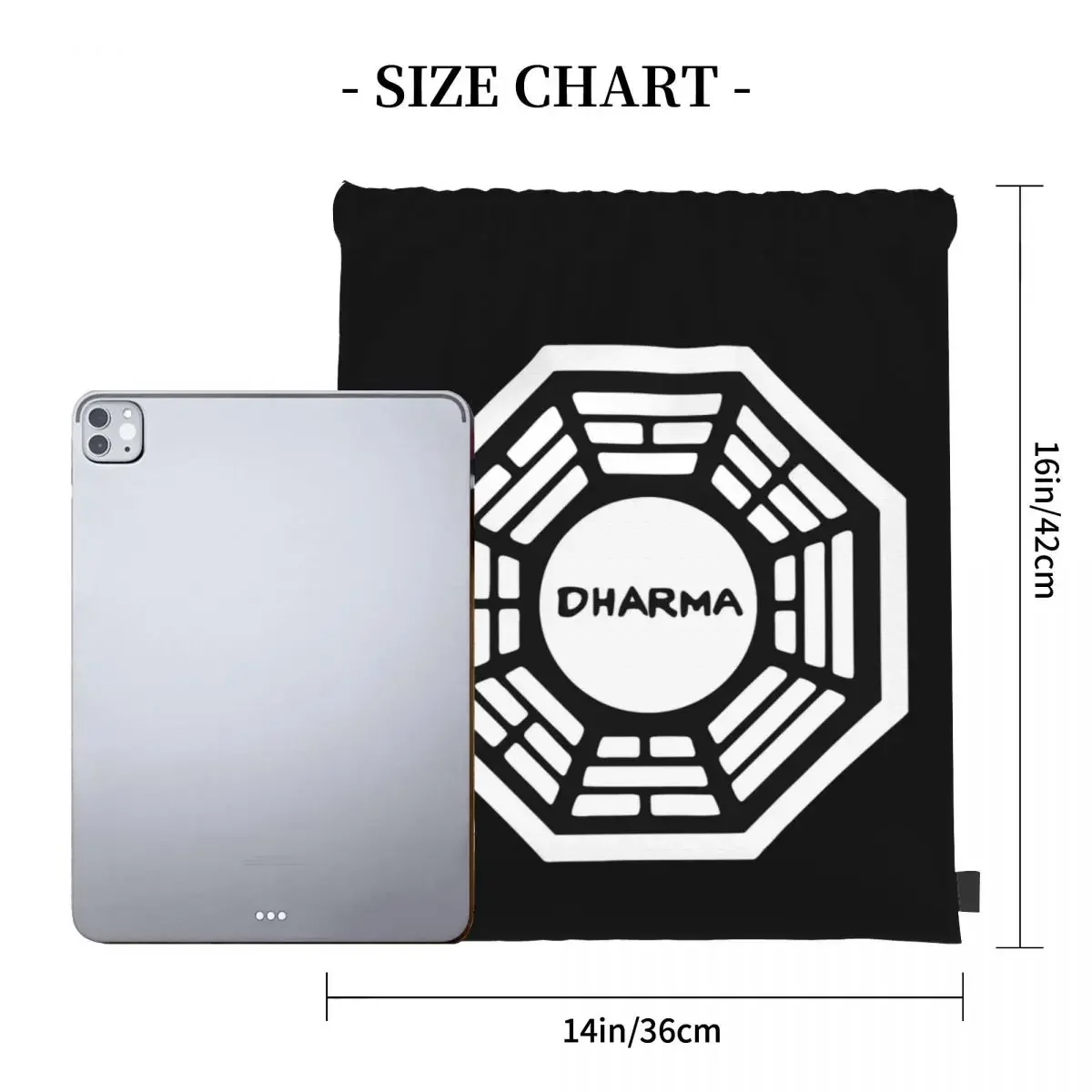 Dharma Initiative Backpacks Multi-function Portable Drawstring Bags Drawstring Bundle Pocket Sports Bag BookBag For Travel