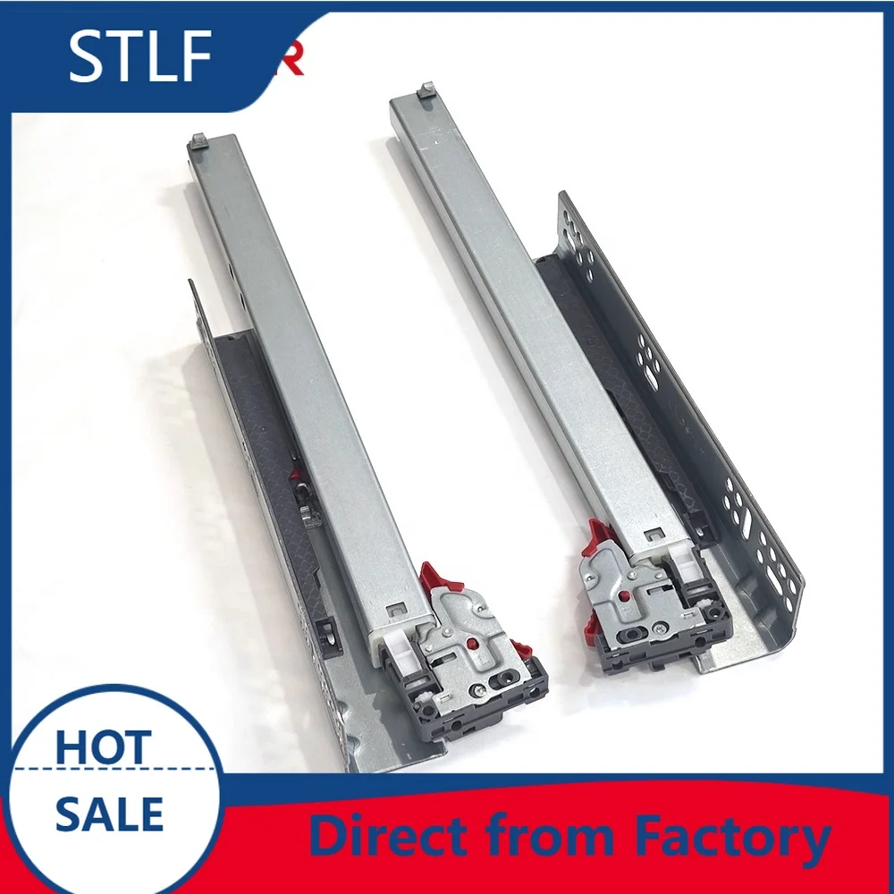 STLF  35kg Concealed 3 Fold Rail Undermount Soft Close Concealed Slide for Kitchen & Living Room