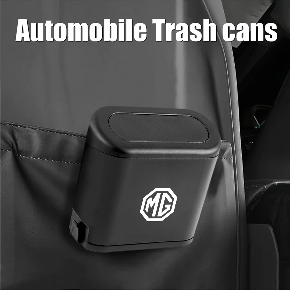 

1Pcs Portable Car Trash Can Hanging type Pressing Garbage Storage Box For Morris MG HS EHS Phev ZS MG3 MG5 MG6 MG7 GT ZR RX5 ZT