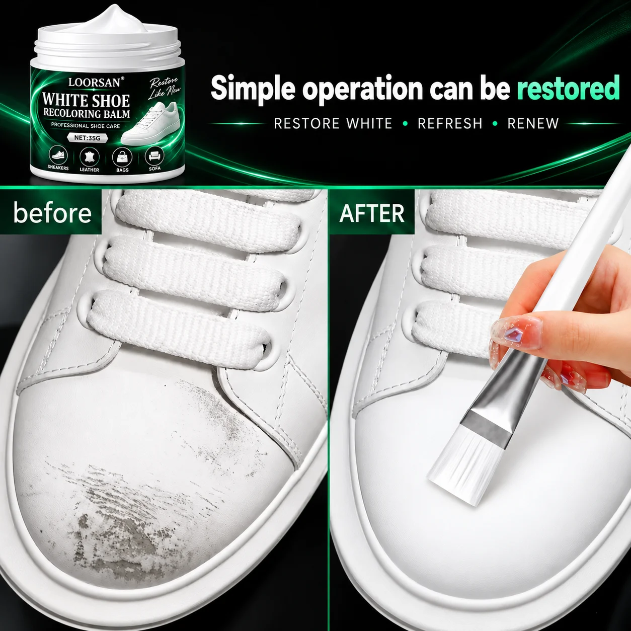 كريم العناية بالأحذية الرياضية - مراجعة Sneaker Care Whitener وسعره