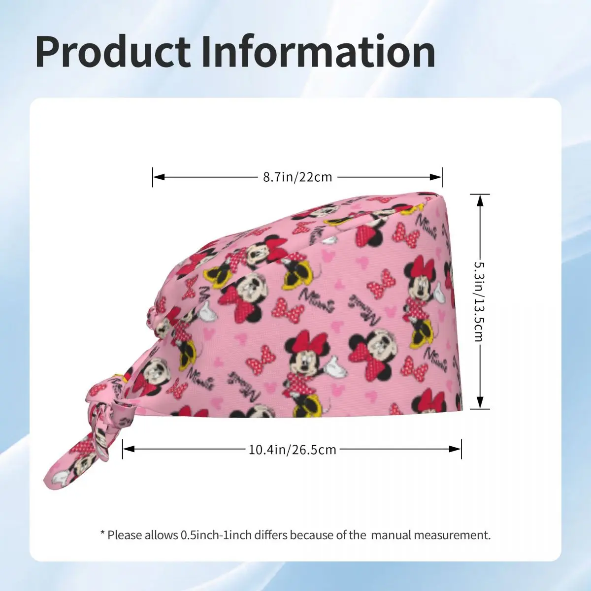 El personal médico personalizado de Mickey Mouse exfolia el anime de los hombres de las mujeres del sombrero para las gorras del exfoliante del sombrero del chef