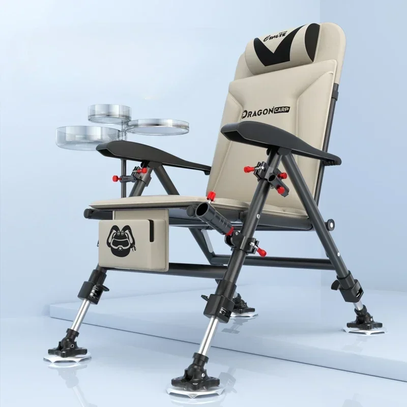 

All Terrain European Style Fishing Chair Multifunction Folding Lounger Fishing Chair Camping Outdoor Furniture Silla Pesca FYFC