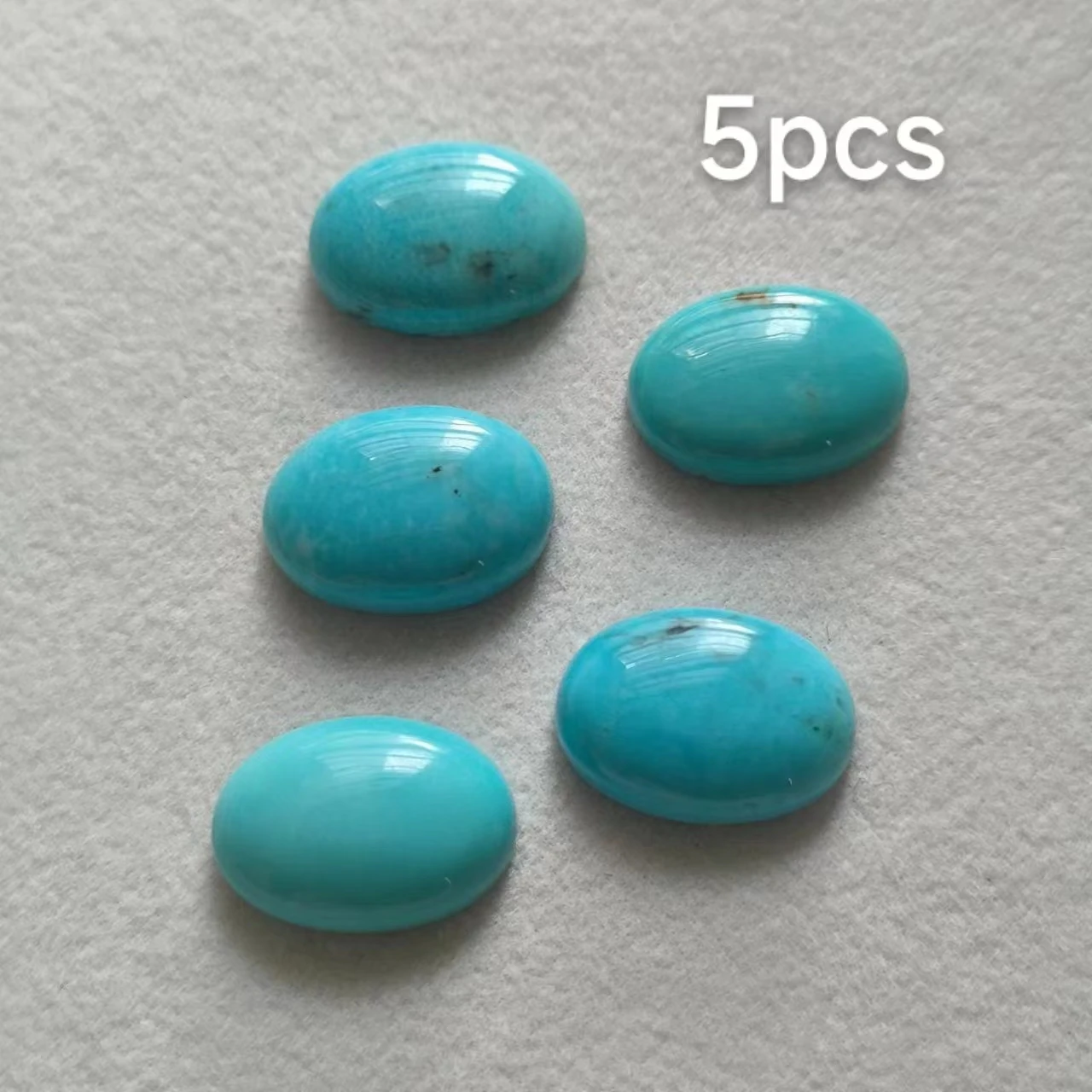 

3.9g/lot Natural Oval Turquoise Nonporous studded ring pretty blue A variety of styles precious accessories gem jewelry amulet