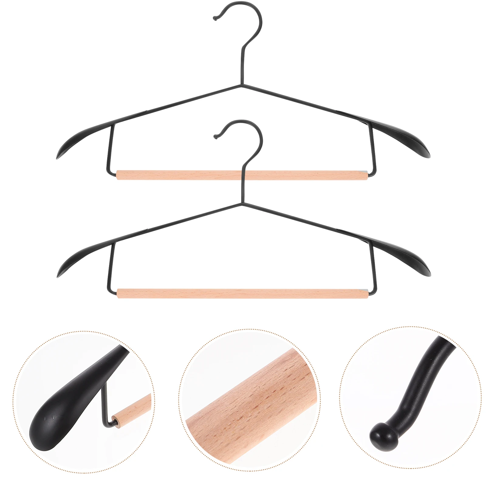 

5pcs Wide Shoulder Clothes Heavy Duty Sturdy Coat Suit Hangers Closet Organizer Space Saving Home Storage for Winter