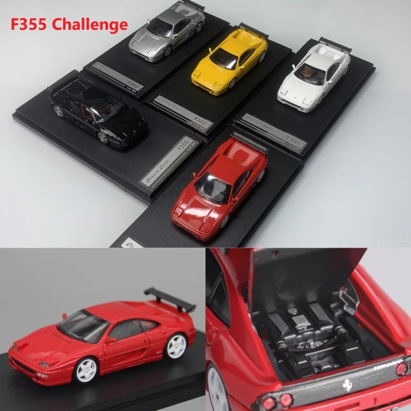 Modèle de voiture miniature Classic Lover CL 1:64 F355 Challenge Rouge / Jaune / Argent / Blanc / Noir