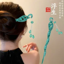 The Origin of The White Snake Is A New Chinese Style White Hair Pin with A High Sense of Acrylic HairPin Hair Clip Accessories