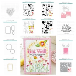December Mini Get Well Stamp Set Metal Cutting Dies for Stencil Hot Foil DIY Scrapbook Make Embossing Paper Card Valentine's Da