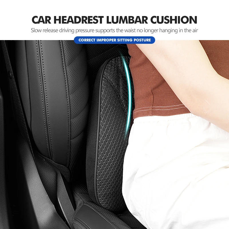 For KIA Car Seat Ice Silk Headrest Lumbar Cushion Pad Accessories Ceed ED 2006 2007 2008 2009 2010 2011 2012 view 5